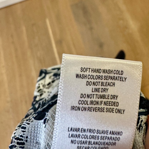 Gabby Skye Fit and Flare Dress Size 10 Pearl and Navy - Picture 11 of 11